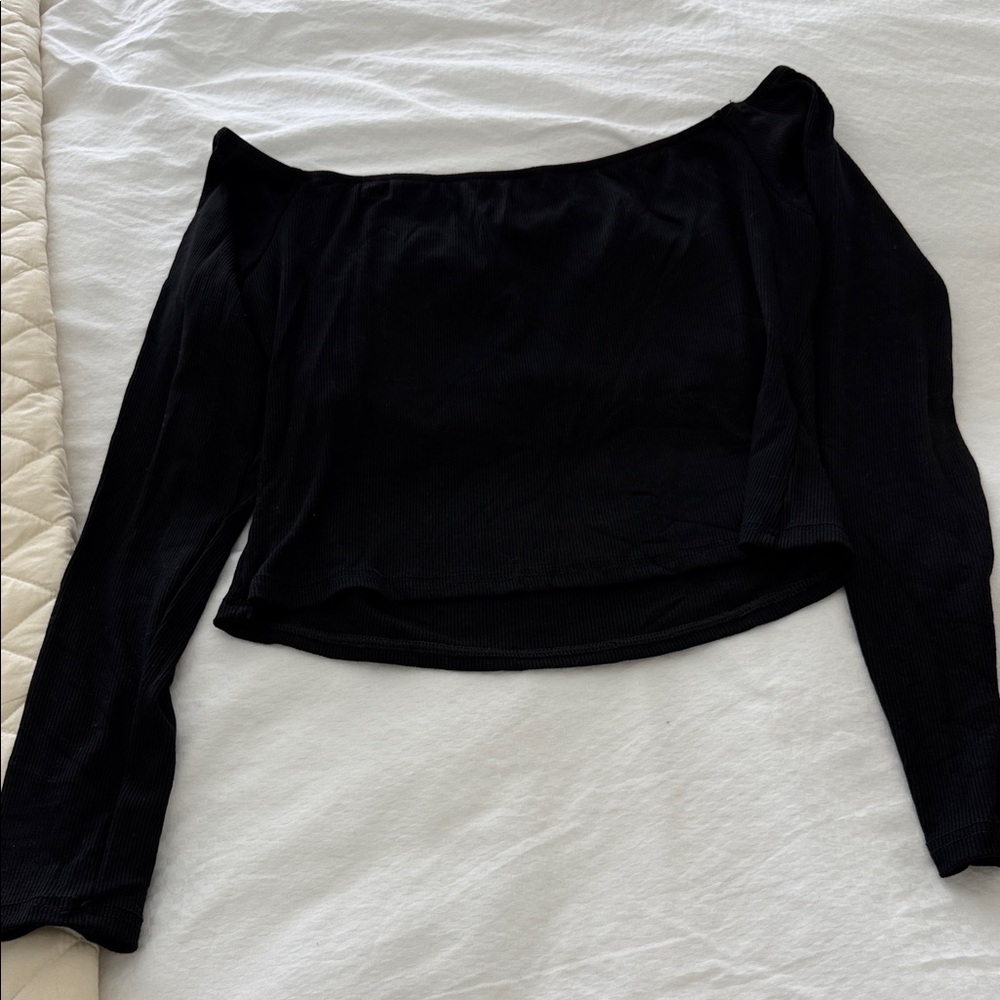 Elegant Black Off-Shoulder Women's Top